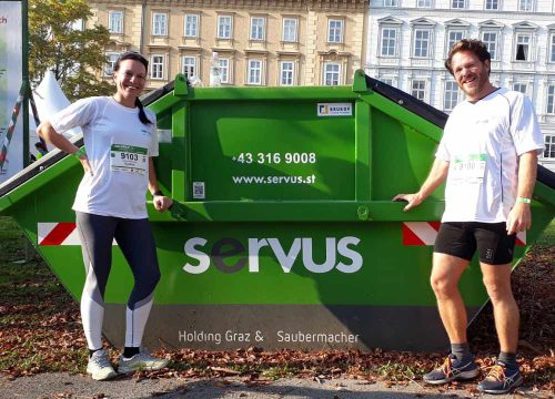 Servus MitarbeiterInnen beim Graz Marathon